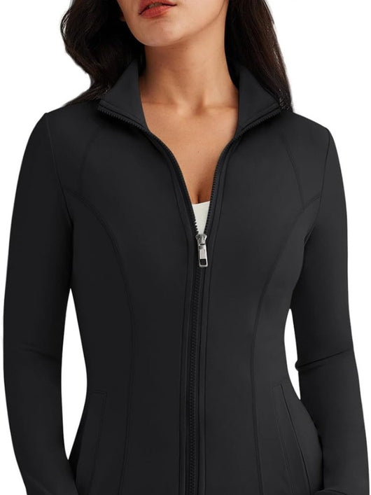 Chaqueta Deportiva Ajustada de Manga Larga con Tecnología Elástica - Image 3