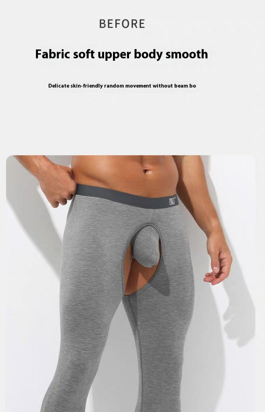 Pantalones Térmicos Ajustados Modal para Hombre - Diseño Abierto Otoño Invierno - Image 19