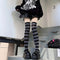 Calcetines Rayas Hot Girl Estilo Y2K Harajuku Streetwear Pierna Fina