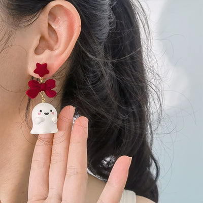 Aretes de Halloween con Fantasma Encantador - Image 2