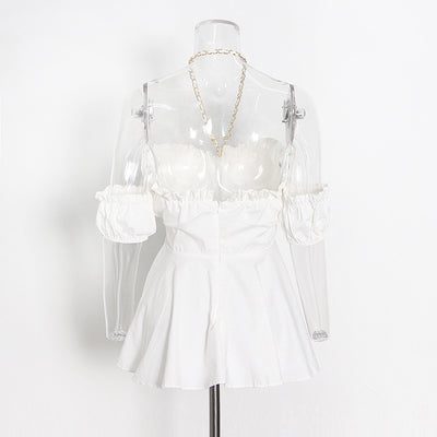 Blusa Elegante con Cadena y Hombros Descubiertos - Image 3