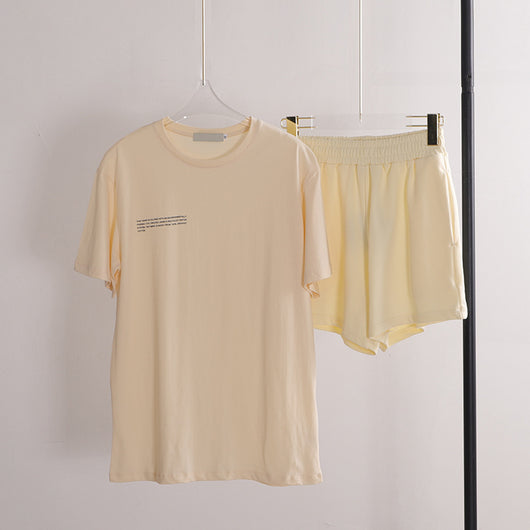 Set de Playera y Shorts para Parejas - Diseño Minimalista Cuello Redondo - Image 7