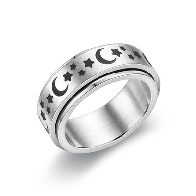 Anillo Giratorio Doble de Acero Titanio para Hombre - Image 17