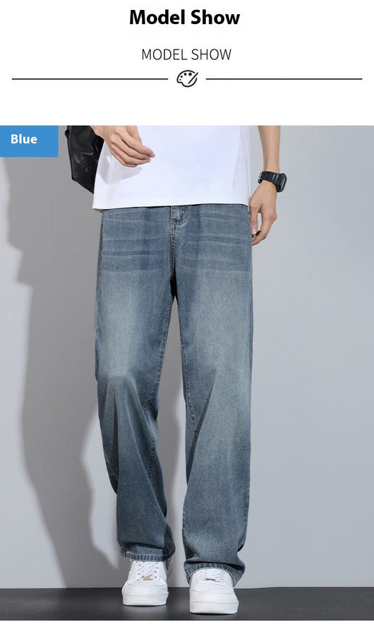 Pantalones Anchos de Seda Helada Casual Transpirables - Image 28