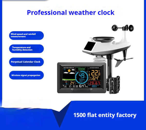 Estación Meteorológica Profesional Digital con Sensor de Lluvia y Pronóstico