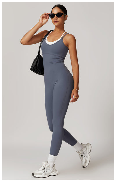Jumpsuit Deportivo Bicolor con Tirantes Ajustables - Image 27