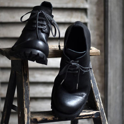 Botas de Trabajo Cortas para Hombre en Cuero Genuino Artesanales Estilo Retro - Image 14