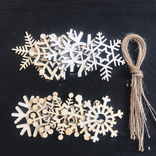 Virutas de Madera Decorativas Copo de Nieve Calado - Image 2