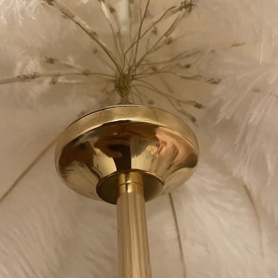 Lámpara Nocturna USB con Plumas de Avestruz Natural - Luz Ambiente para Dormitorio - Image 14