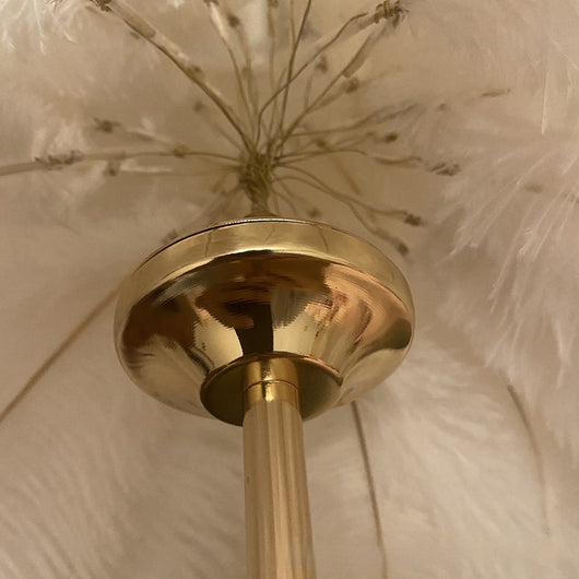 Lámpara Nocturna USB con Plumas de Avestruz Natural - Luz Ambiente para Dormitorio - Image 14