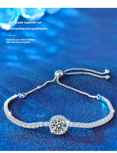Pulsera Plateada para Mujer con Circonitas Brillantes Estilo Estrellado - Image 8