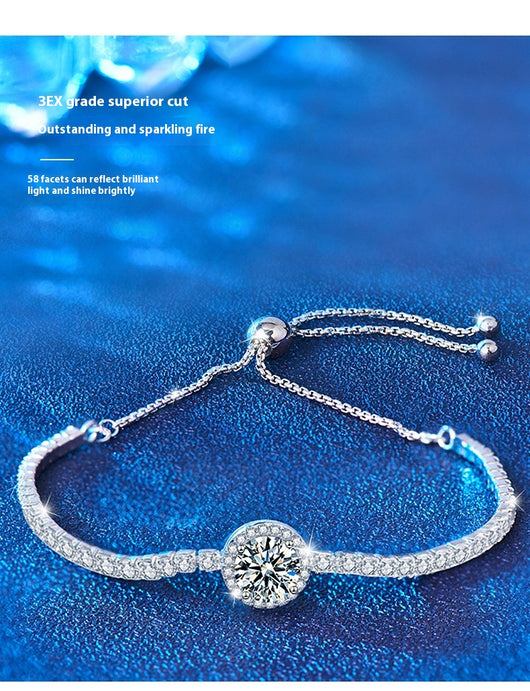 Pulsera Plateada para Mujer con Circonitas Brillantes Estilo Estrellado - Image 8