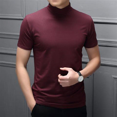 Polera Hombre Cuello Alto Algodón Mercerizado Manga Corta - Image 9