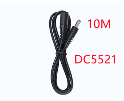 Black 5M DC power extension cable with 5.5mm x 2.1mm male and female connectors for CCTV and other devices. - Image 8