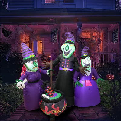 Decoración Inflable Luminosa de Bruja de Halloween - Image 4