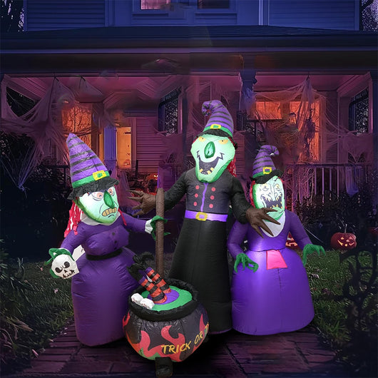 Decoración Inflable Luminosa de Bruja de Halloween - Image 4