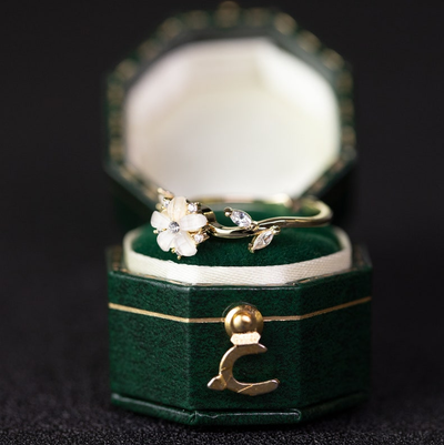 Anillo de Boda Floral en Oro 18K, 14K y Plata con Diamantes para Mujer - Image 5