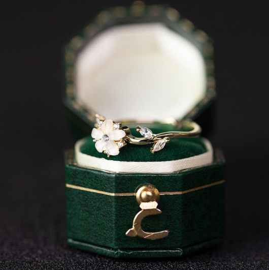 Anillo de Boda Floral en Oro 18K, 14K y Plata con Diamantes para Mujer - Image 5