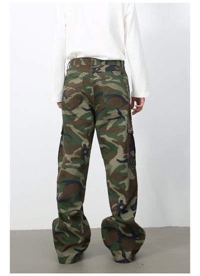 Pantalones Vaqueros Cargo Retro Camuflaje con Bolsillos Grandes - Image 17