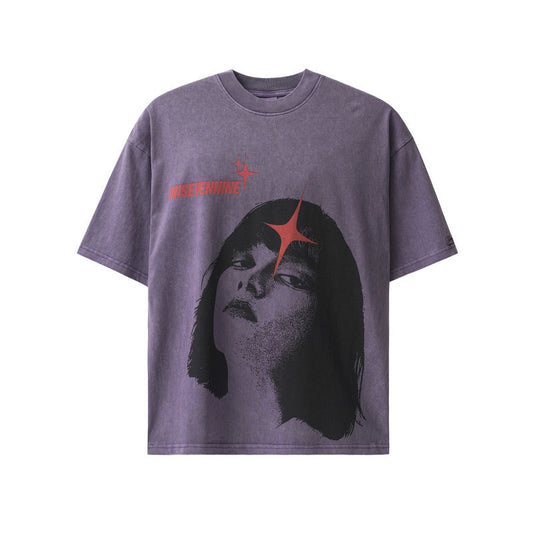 Camiseta Suelta Estampado Vintage para Hombre - Image 2