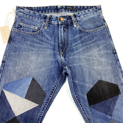 Pantalones Tipo Mendigo Retro con Parches para Hombre - Image 11