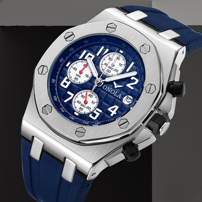 Reloj de Cuarzo Resistente al Agua con Banda de Silicona para Hombre - Image 8