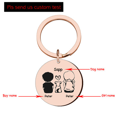 Llavero Redondo Personalizado con Nombre de Mascota para Toda la Familia - Image 8