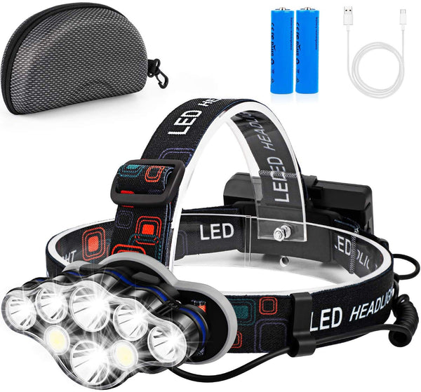 Linterna Frontal LED T6 Recargable USB - Impermeable para Camping y Pesca - Image 4