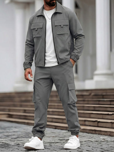 Conjunto de Trabajo Casual: Chamarra y Pantalón con Cierre - Image 17