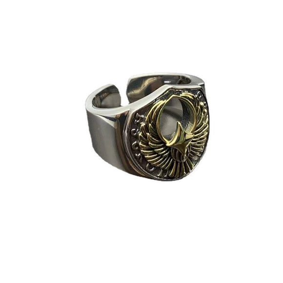 Anillo de Plata Esterlina Diseño Retro para Hombre