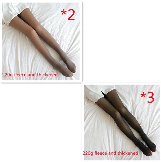 Leggins Térmicos Translúcidos Talla Grande con Forro Polar para Invierno - Image 20