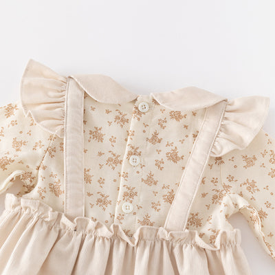 Mono Bebé Primavera Otoño - Enterizo Elegante Falso Dos Piezas para Niña - Image 3