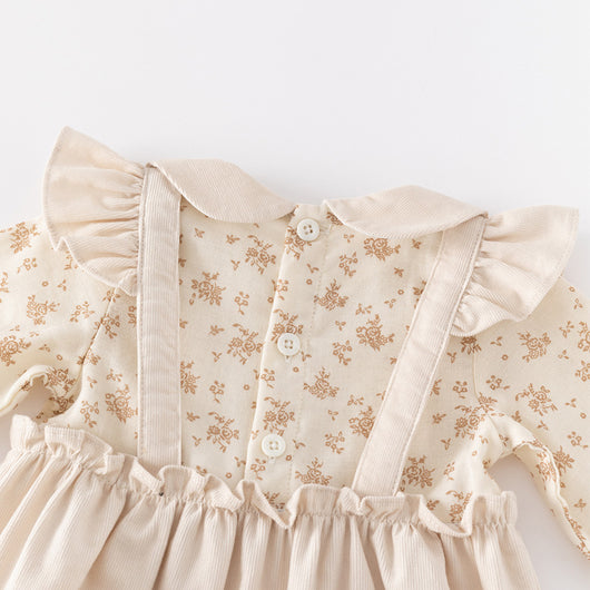 Mono Bebé Primavera Otoño - Enterizo Elegante Falso Dos Piezas para Niña - Image 3