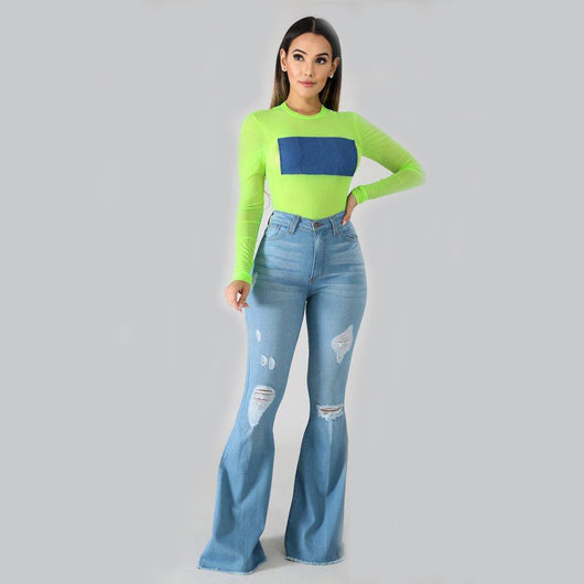 Jeans Ajustados Rotos para Mujer con Realce de Glúteos - Image 9