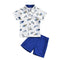 Conjunto Infantil Estampado Náutico: Camisa y Shorts de Verano