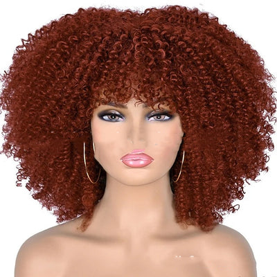 Peluca de Cabello Rizado Sintético con Malla Fina - Image 20