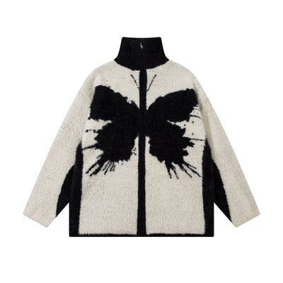 Suéter Oversize Patchwork Cuello Alto Comodidad Total - Image 7