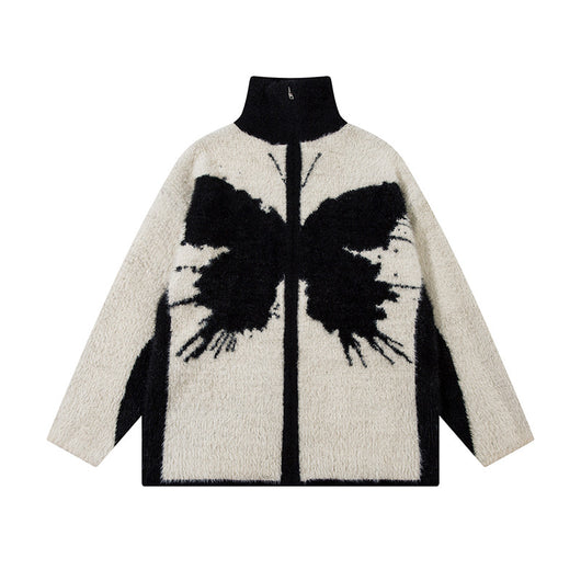 Suéter Oversize Patchwork Cuello Alto Comodidad Total - Image 7
