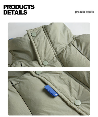 Abrigo Acolchado de Algodón Puro para Hombre con Cuello de Pie - Image 15
