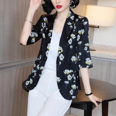 Blazer Suelto de Temperamento Femenino con Mangas 3/4 - Image 10
