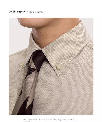 Camisa Casual de Cuadros Hombre Manga Larga sin Planchado - Image 9