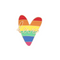 Creative Heart Rainbow Love Letter Brooch Badge XZ3160