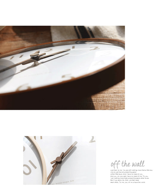 Reloj de Pared Nórdico Moderno 30cm Madera Maciza Silencioso - Image 10