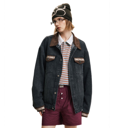 Chaqueta Denim Punk Oversized con Desgastes - Image 7