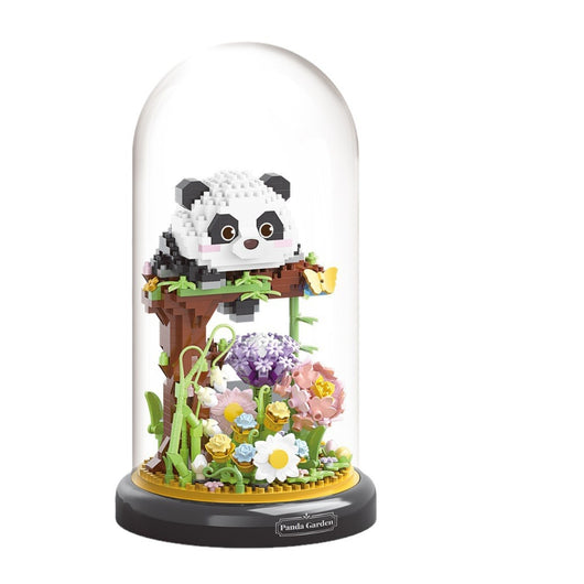 Ramo de Bloques Constructivos con Panda y Pájaro en Maceta Armable - Image 5