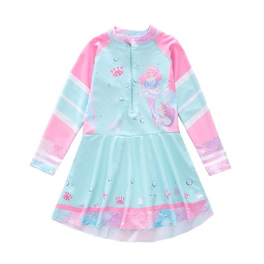 Traje de Baño Infantil Estilo Vestido con Mangas Largas - Image 11