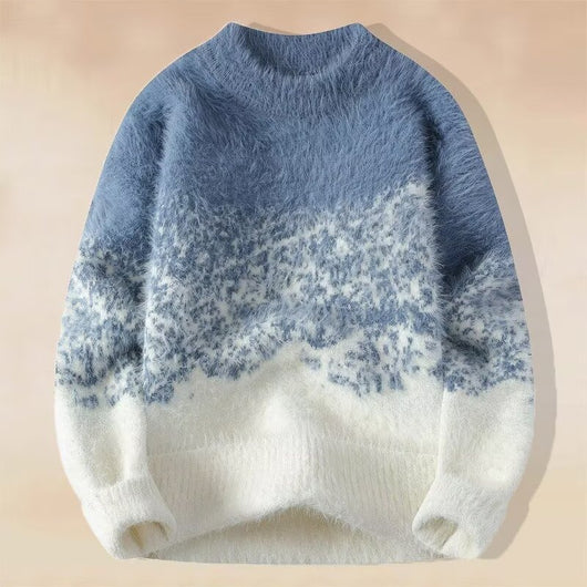 Suéter de Forro Polar Degradado para Hombre - Tejido Tipo Mink - Image 3
