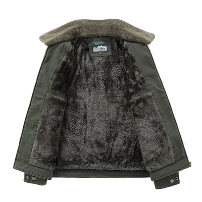 Abrigo de Trabajo Acolchado para Hombre con Forro Polar Grueso - Image 4