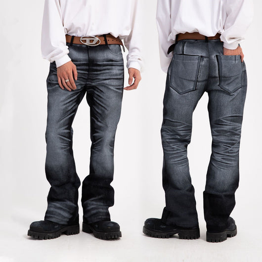 Jeans Casuales de Cintura Alta con Degradado para Hombre - Image 5