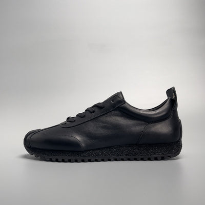 Zapatos Casuales de Cuero Genuino para Hombre - Diseño Simple en Negro - Image 4